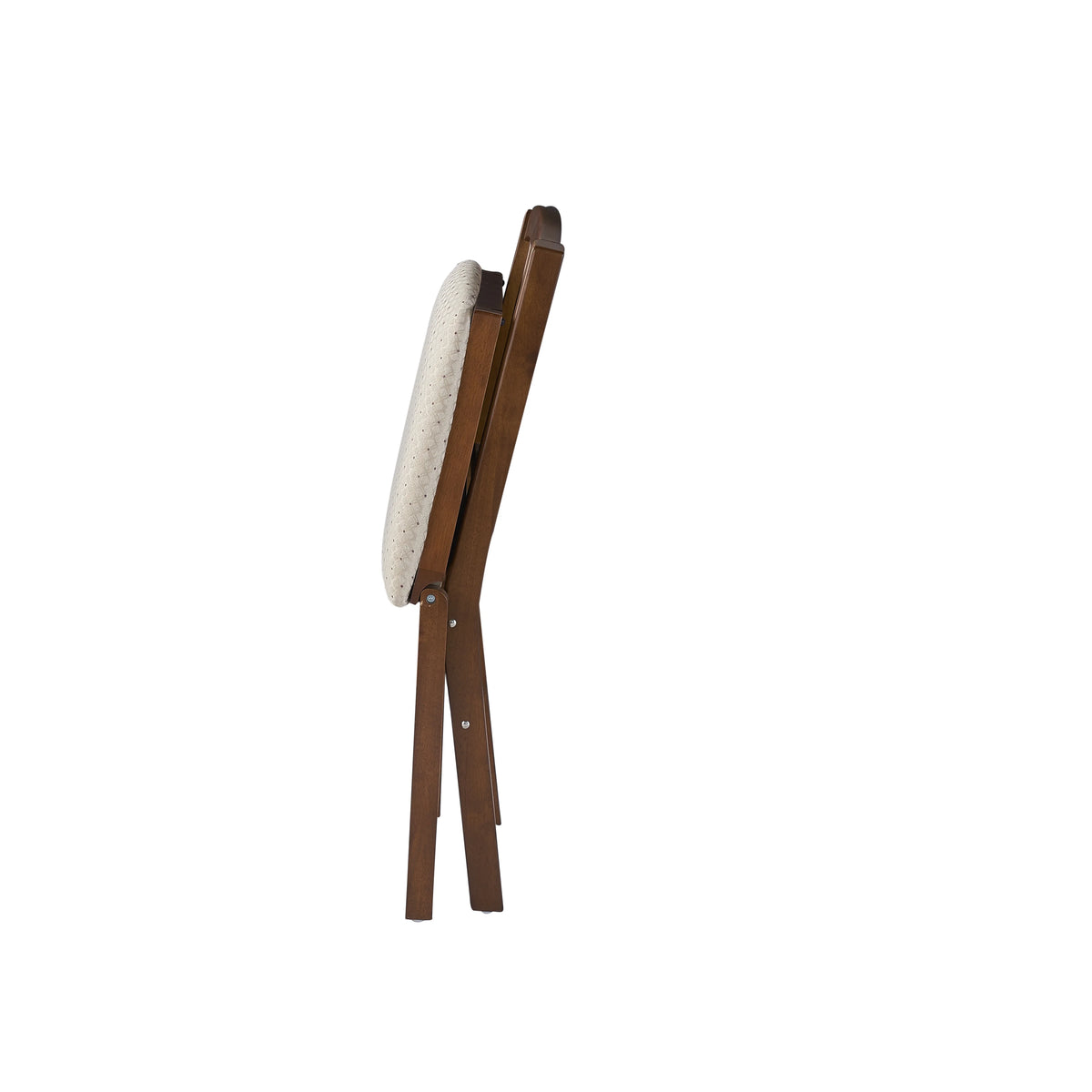 Mission Fusion Folding Chair (Set of 2)- Blush Fabric and Fruitwood