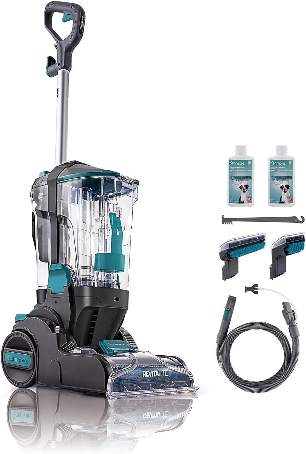 Kenmore KW4010 Pet Portable Carpet Cleaner Machine with High Cleaning Power, 3.2L Clean Tank & 1.4L Dirty Tank, 25ft Cord Length and Two Easy Removable Brushroll for Rug & Upholstery