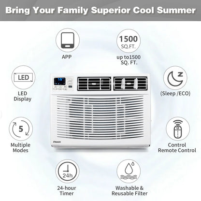 Ktaxon WiFi Enabled 8000 BTU Heat And Cool Window Air Conditioner With Wifi Controls