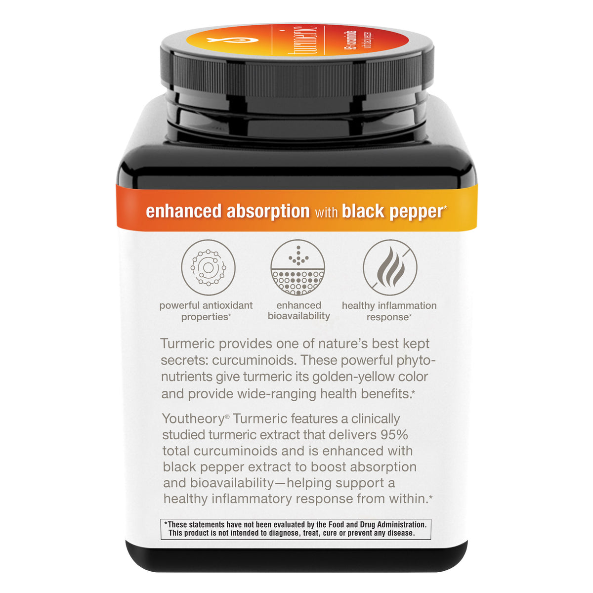 youtheory Turmeric Healthy Inflammation Support 2250 mg, 210 Vegetarian Capsules