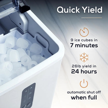 Igloo Automatic Ice Machine Self Cleaning Countertop Ice Maker for Water Bottle & Drinks, Aqua