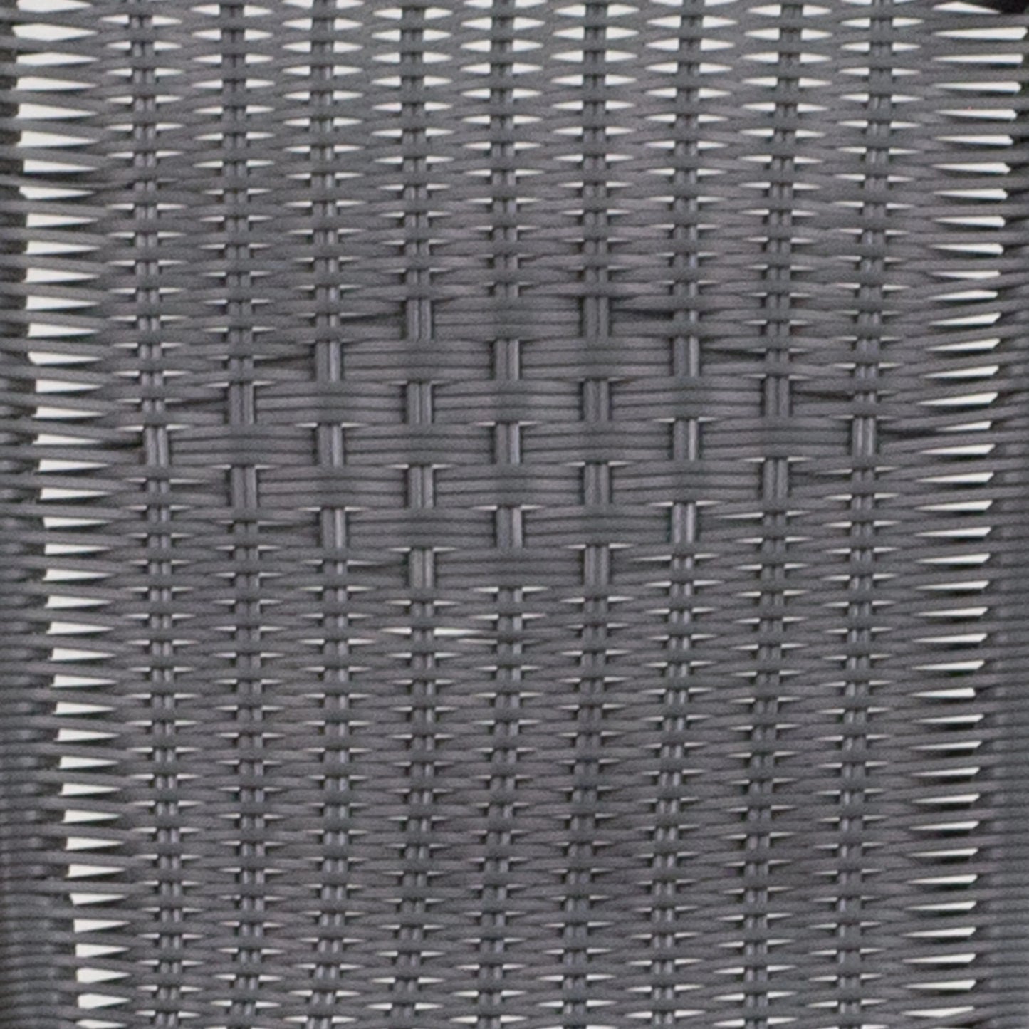 Emma + Oliver Indoor/Outdoor Stacking Rattan Restaurant Patio Chairs, Set of 2, Gray