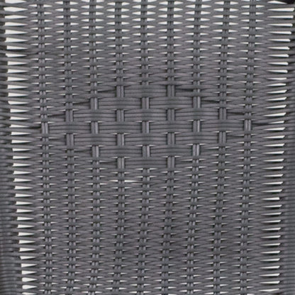 Emma + Oliver Indoor/Outdoor Stacking Rattan Restaurant Patio Chairs, Set of 2, Gray
