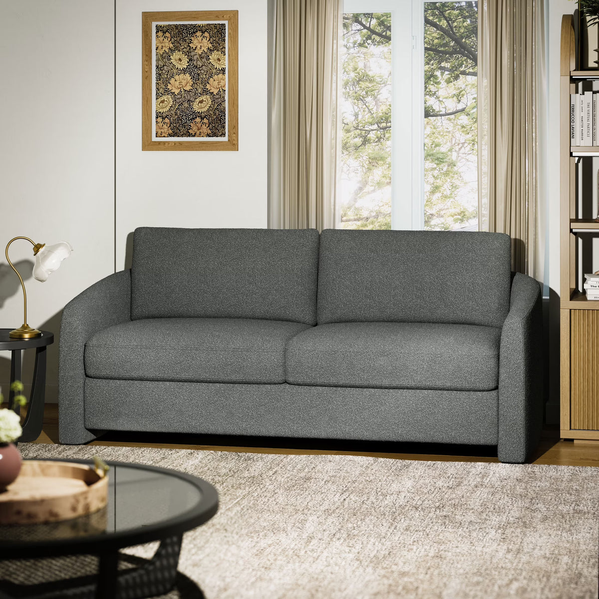Beautiful Drew 72.2" Sofa by Drew Barrymore for Adults, Striped Linen