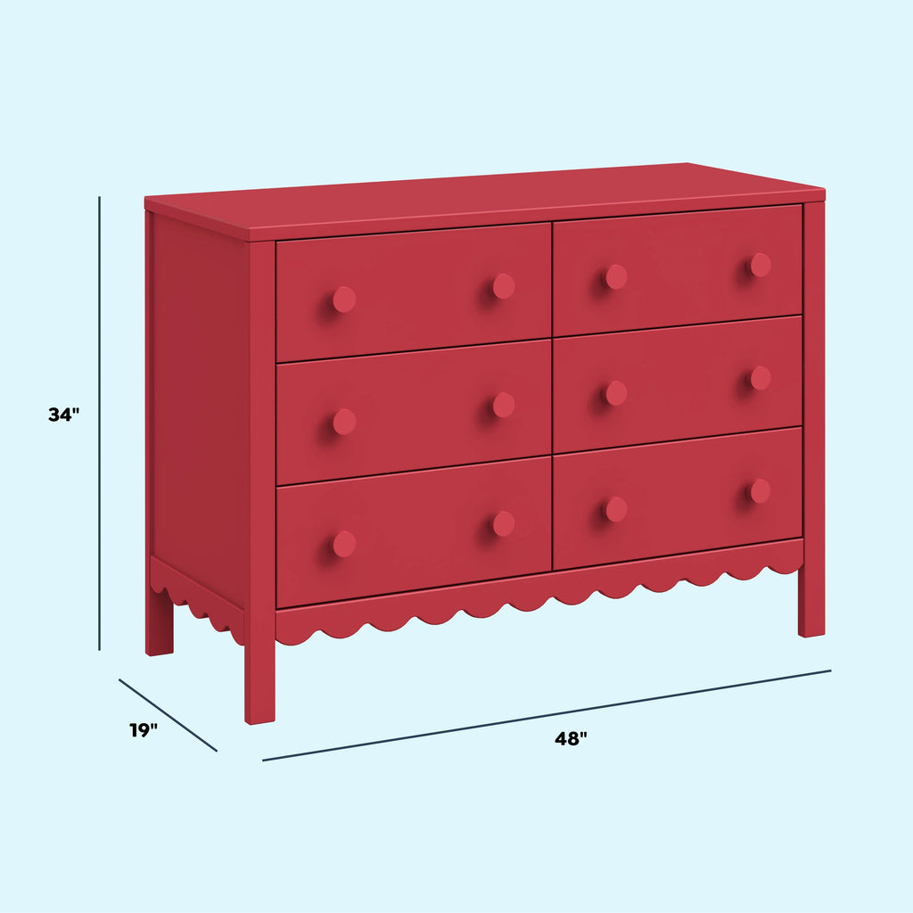daVinci Sammy Scallop 6-Drawer Dresser in Light Sage