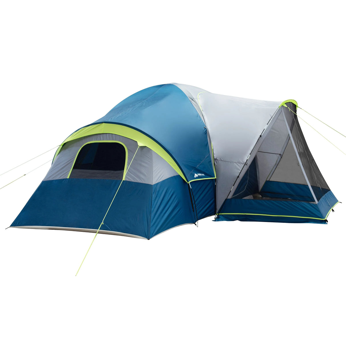 Ozark Trail 10-Person Dome Tent with Screen Porch �C 3-Room Family Camping Tent with Weather Protection