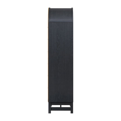 Better Homes & Gardens Juliet Narrow Arch Bookcase, Rich Black and Light Honey