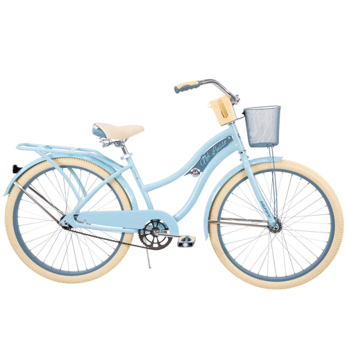 Huffy 26" Nel Lusso Cruiser Bike, Fits Riders 5'0"+, Light Blue, Adult, Women's