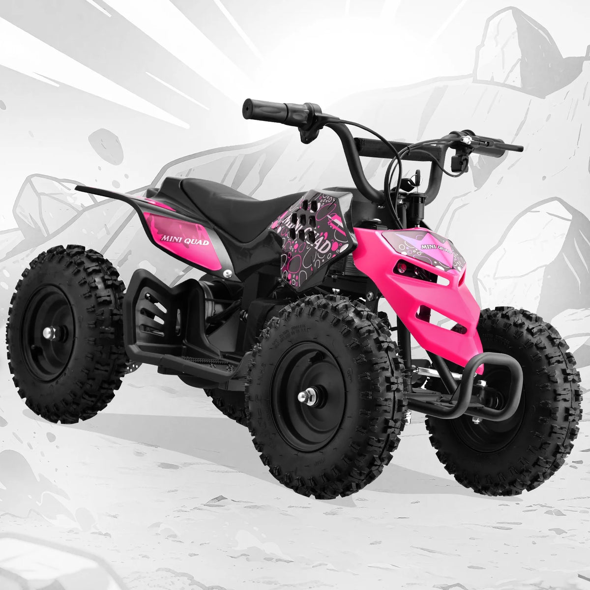 Tcdjtc Electric Dirt Quad EA17 24V 500W ATV with Suspension, Parent Speed Control