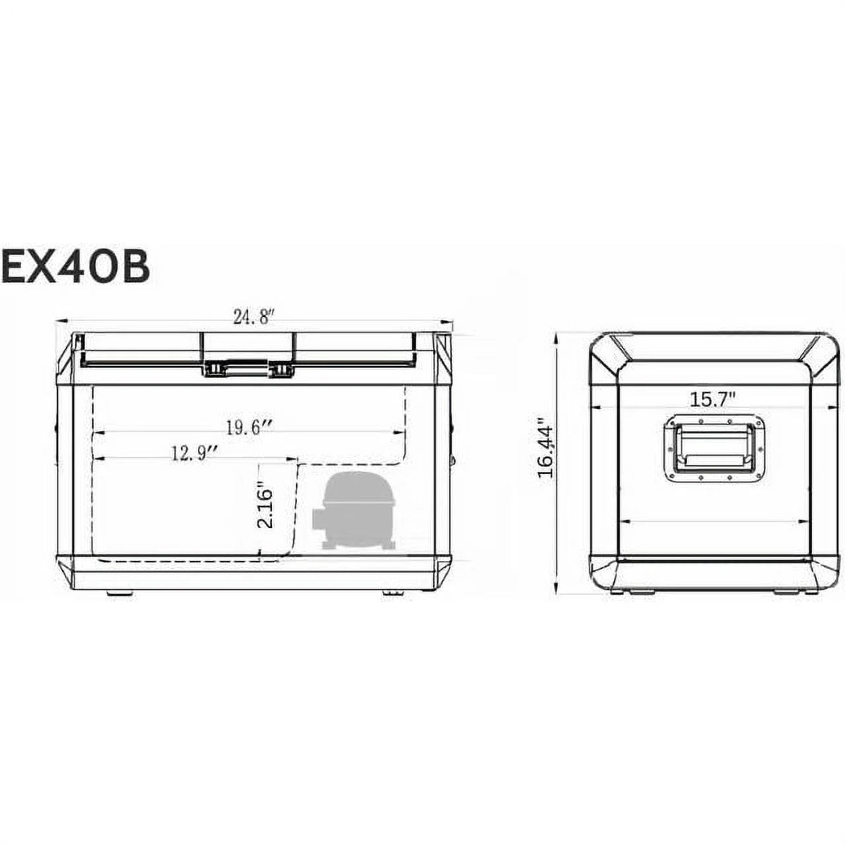 12V Car Fridge 50L 12/24V DC 110-240V AC Portable Freezer Compressor Cooler 0℉-50℉ 3-Year Warranty
