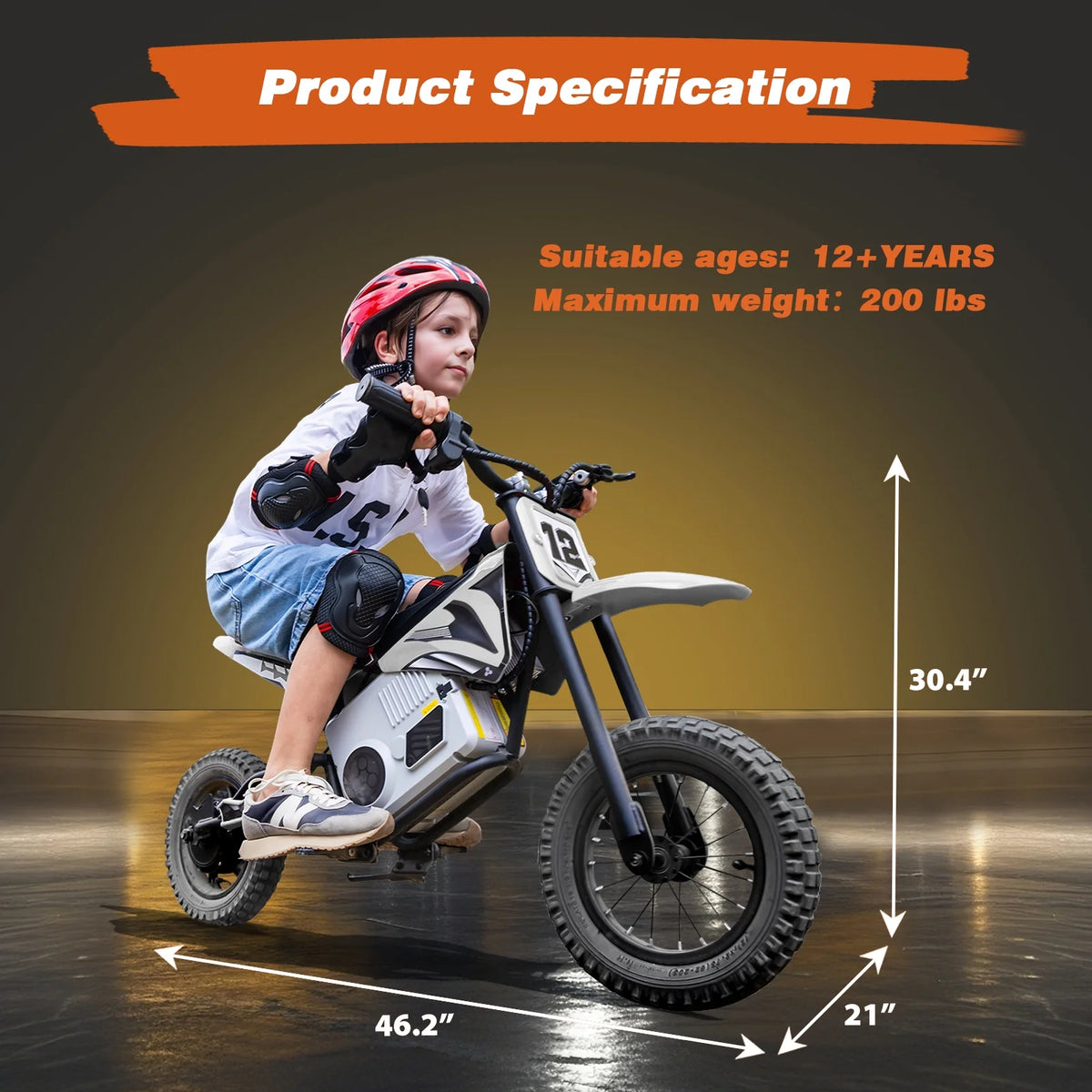 Kerry Yoo C11 36V Electric Dirt Bike for Kids 8-14, 350W Ride on Motorcycle, Electric Motorbike Teens,16 mph, High/Low Speeds-Red