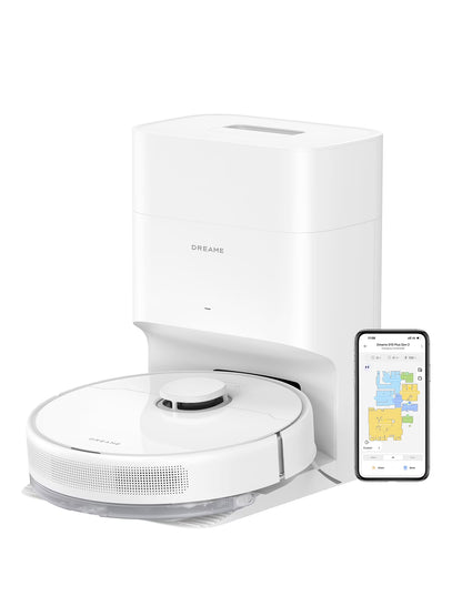 Dreame C20 Plus Robot Vacuum and Mop with Self Emptying Base for 90 Days of Cleaning, 6000 Pa Suction and LiDAR Navigation, Obstacle Avoidance, Wi-Fi Connected