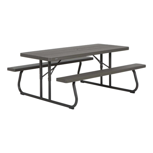 Lifetime 6 Foot Folding Picnic Table, Brown, 60105