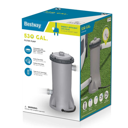 Bestway Flowclear 530 Gallons per Hour Above Ground Pool Filter Pump