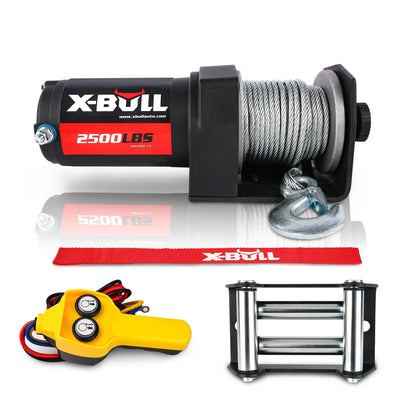 X-BULL Electric Winch 12V 2500LBS/1134KGS Steel Cable Wireless ATV UTV 4WD Boat