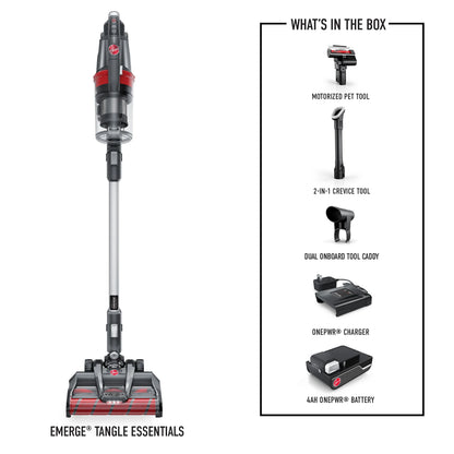 Hoover ONEPWR Emerge Pet Cordless Stick Vacuum Cleaner, for Carpet & Hard Floors, Above Floor Cleaning, All-Terrain, up to 45 Min. Run Time, BH53612V