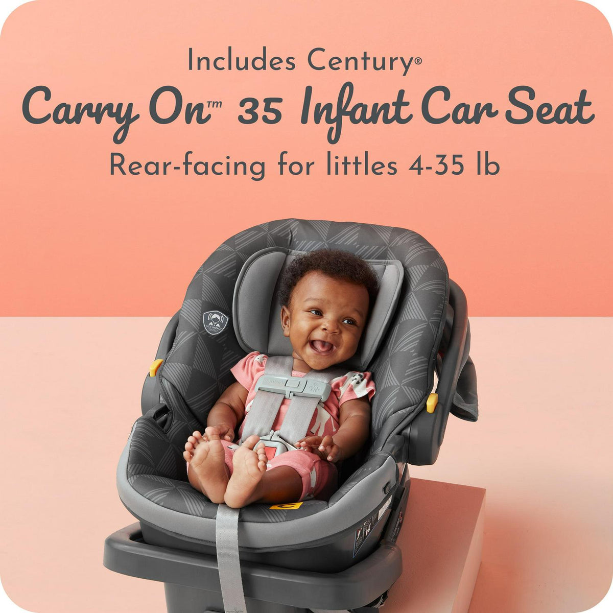 Century Stroll On 3-Wheel 2-in-1 Lightweight Travel System Stroller. Unisex. Berry