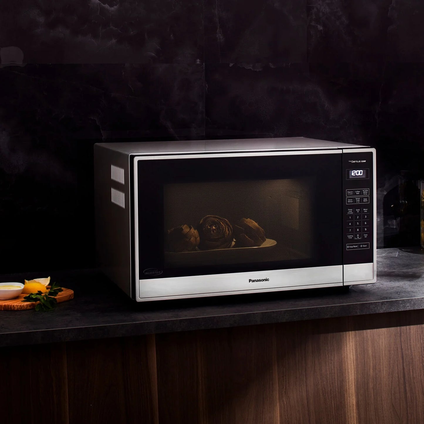 Panasonic 2.2-cu. ft. 1250W Countertop Microwave with Inverter Technology, Stainless Steel NN-SN95HS