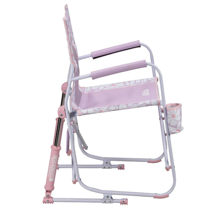 GCI Outdoor Freestyle Rocker Foldable Rocking Camp Chair, Purple Floral