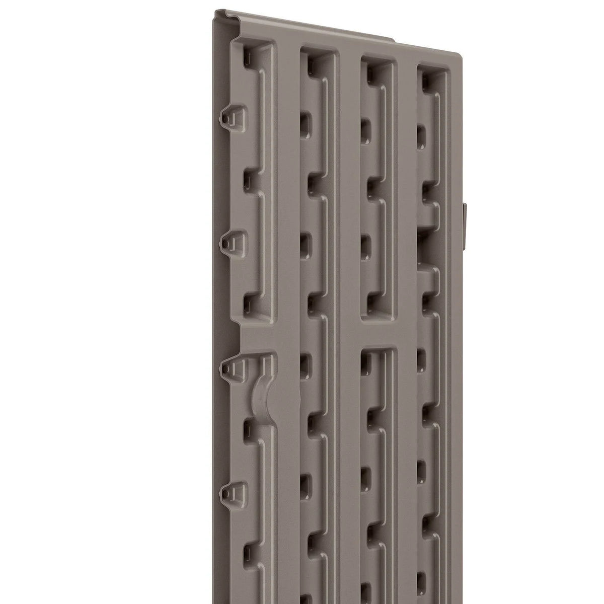 Suncast 72" Resin Outdoor Storage Cabinet with 3 Shelves, Platinum Metallic