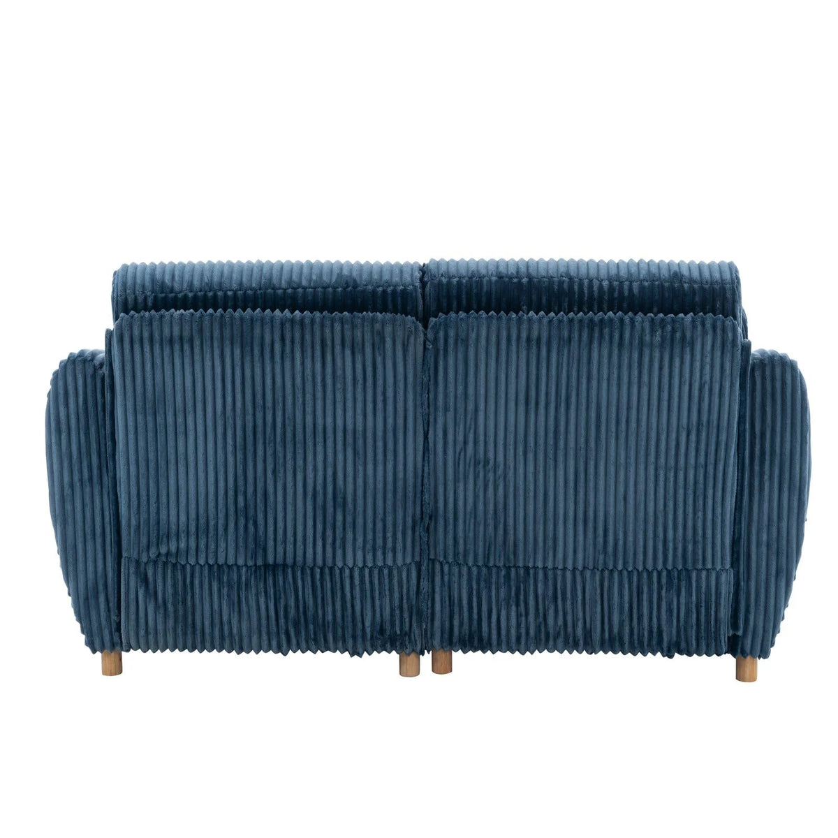 84" White Corduroy Loveseat Sofa, Modern Sectional Couch for Living Room, Apartment, Bedroom & Home Office, Solid Wood Frame, Comfortable Upholstered Seat