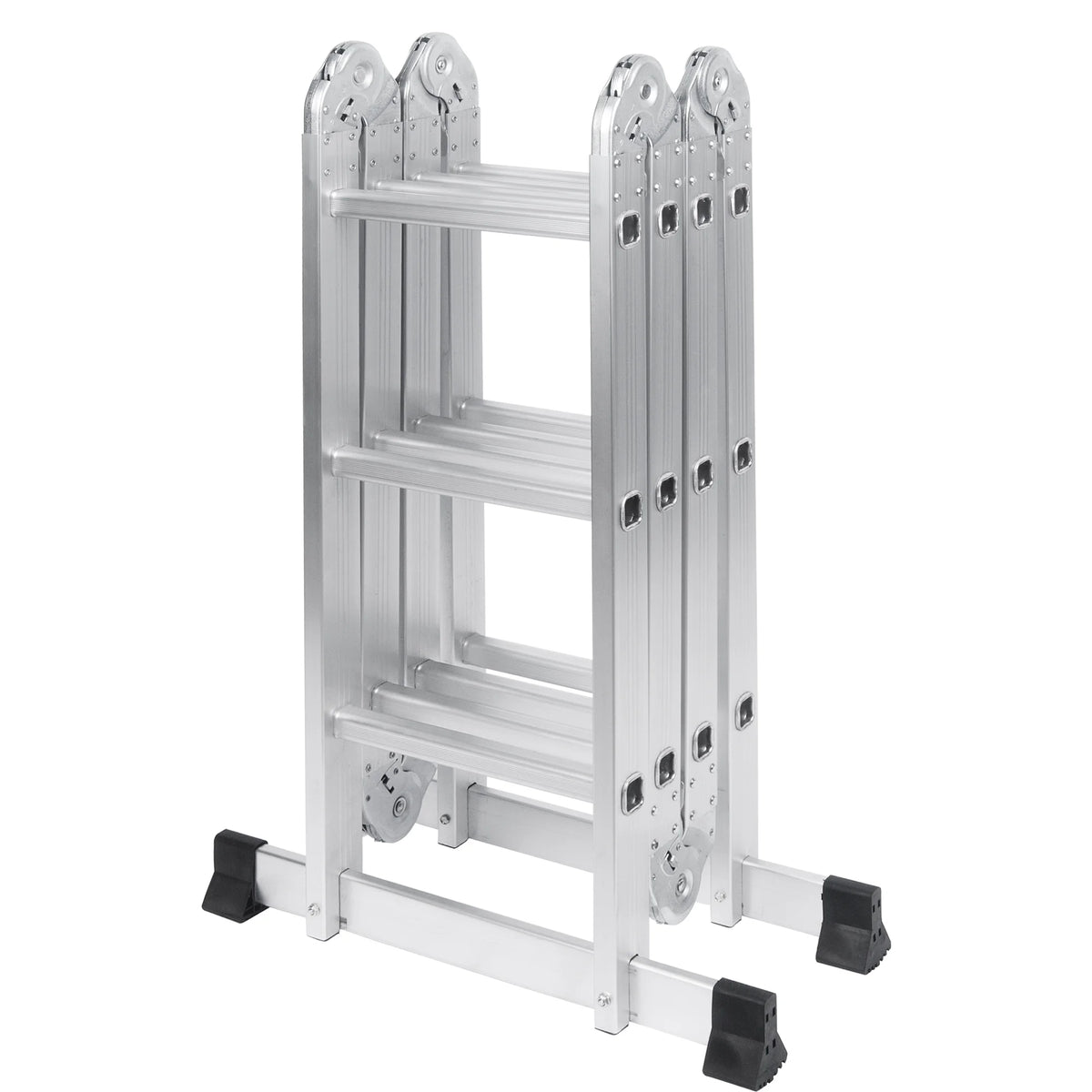 BETISEF 12.5ft 7 in 1 Multi-Purpose Ladder, Folding Aluminium Extension Ladder w/Anti-Slip Feet, EN 131 Standard 330LB Capacity
