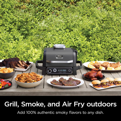 Ninja Woodfire 3-in-1 Outdoor Grill, Master Grill, BBQ Smoker, & Outdoor Air Fryer with Woodfire Technology, OG700