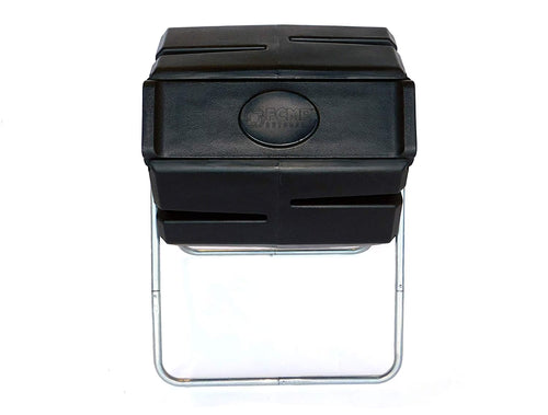 FCMP Outdoor 37 Gallon Single Chamber Roto Tumbling Compost Bin, Black