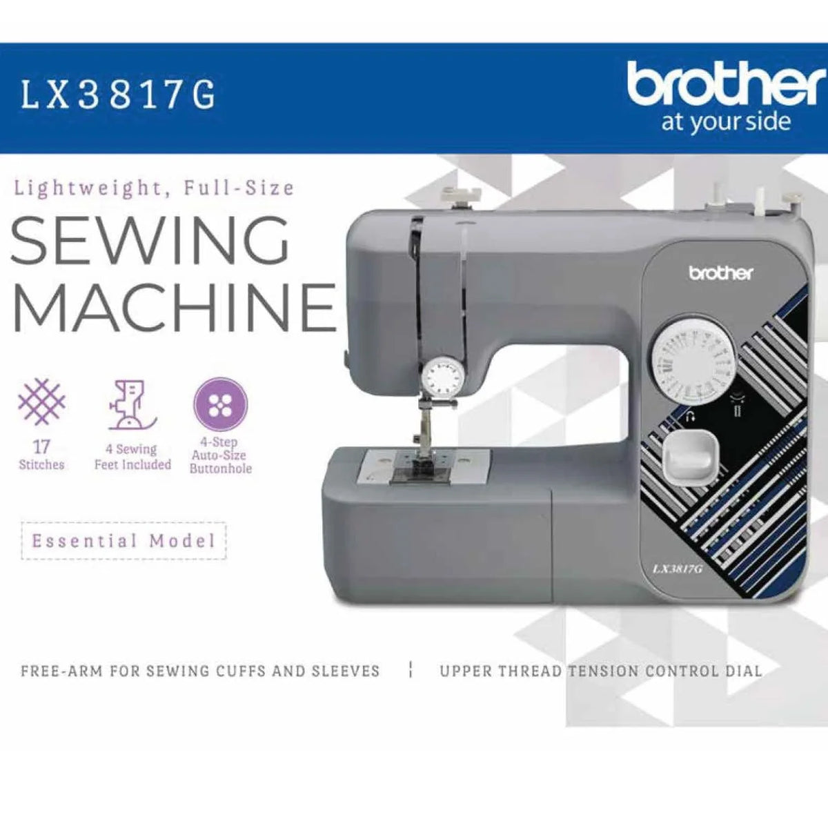 Brother LX3817- Beginner Sewing Machine, 17 Stiches