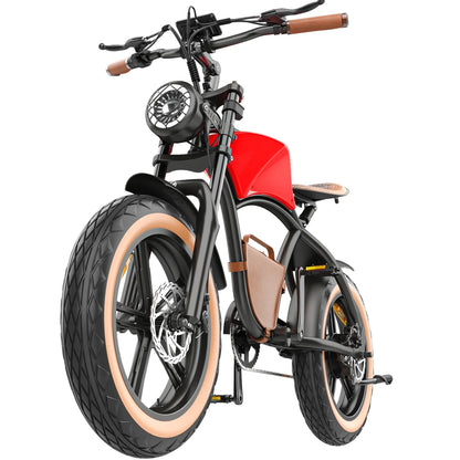 Hidoes B10 Electric Mountain Bike for Men/Woman 1000W Adult Electric Bicycle 20" Fat Tire Off Road E-bike with Removable Battery up to 28 mph,Free Shipping, Red