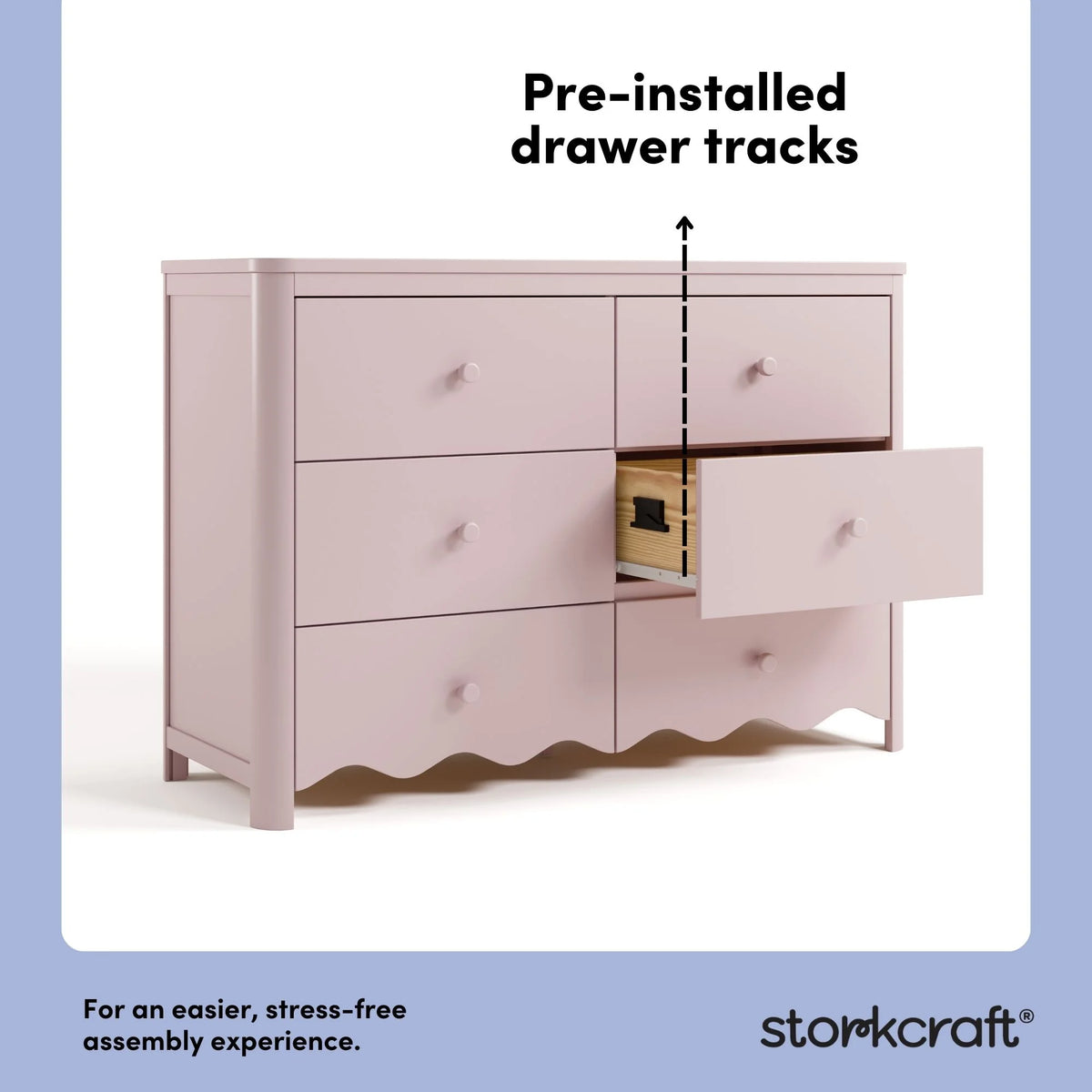 Storkcraft Casablanca 6 Drawer Nursery Dresser, Sage
