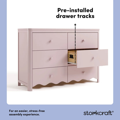 Storkcraft Casablanca 6 Drawer Nursery Dresser, Sage