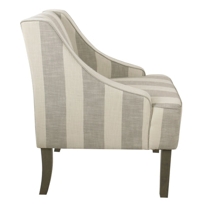HomePop Classic Swoop Accent Chair - Blue and White Damask