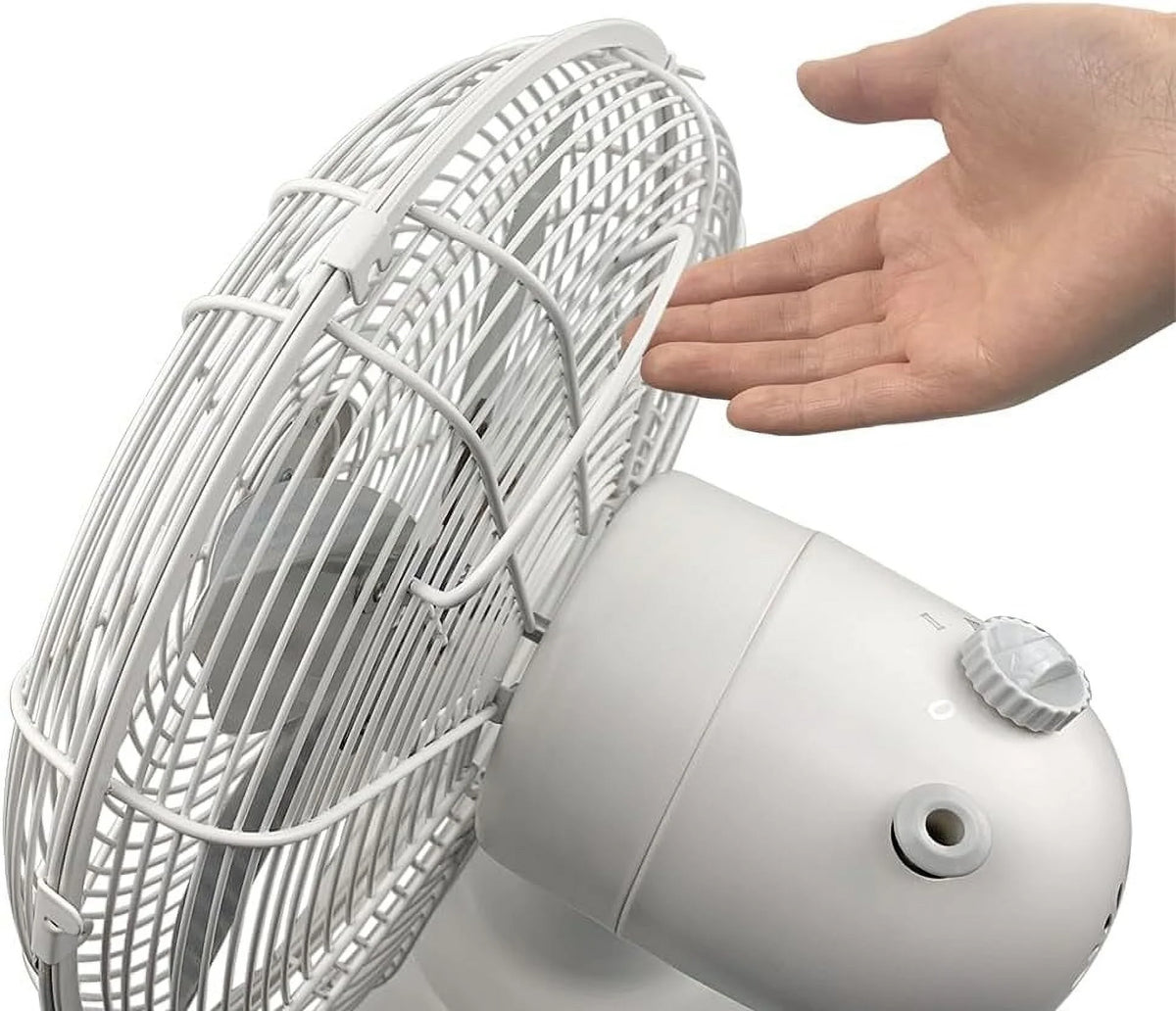 Good Housekeeping Retro All-Metal Table Fan (92618) with 3 Speed Settings, Wide Oscillation, and Carrying Handle��
