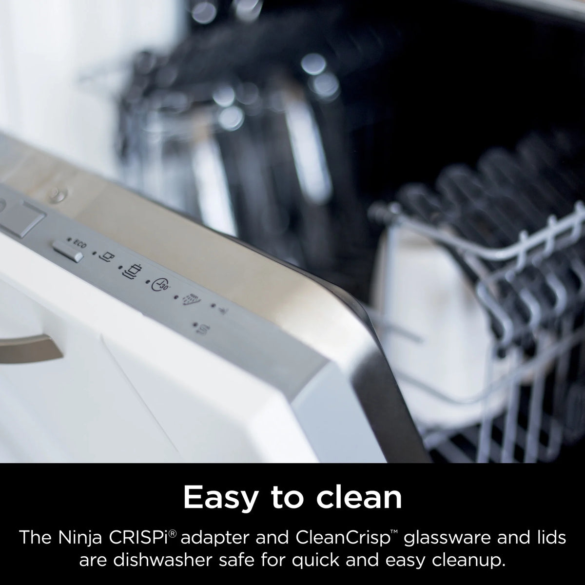 Ninja Crispi 4-in-1 Portable Glass Air Fryer Cooking System, 4-Qt & 6-Cup Containers, Cyberspace