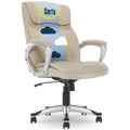 Serta Hannah Office Chair in Fawn Tan Linen Metallic Finish