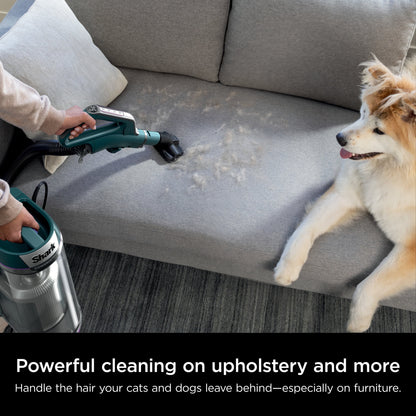 Shark POWERDETECT Upright Vacuum, Pet-Friendly, Two Brushroll System, Powerful Suction, DuoClean Detect, Self-cleaning Brushroll, Odor Neutralizer, LED Lights, AZ4000 Black/Teal