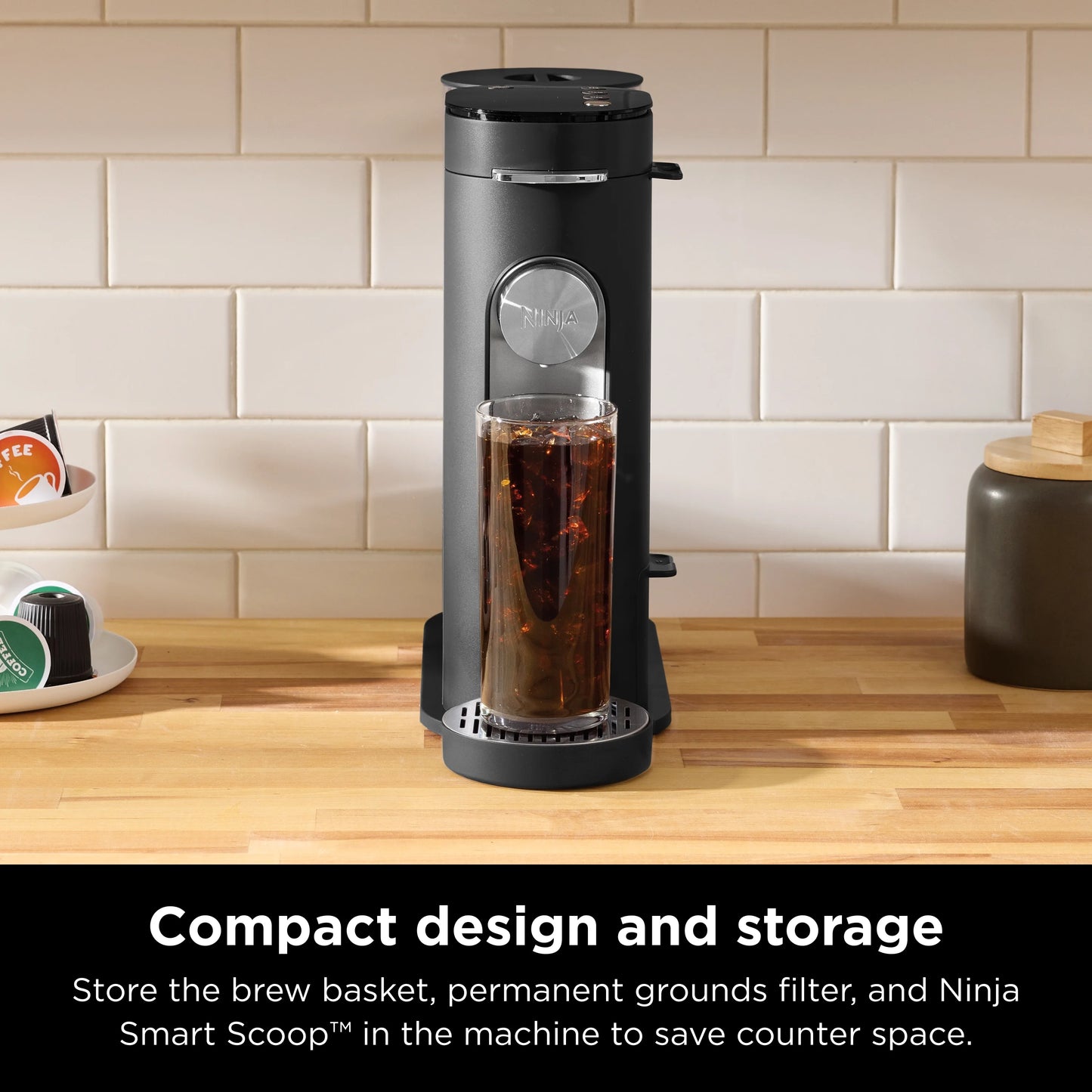 Ninja Pods & Grounds Single-Serve Coffee Brewer, Steam Grey