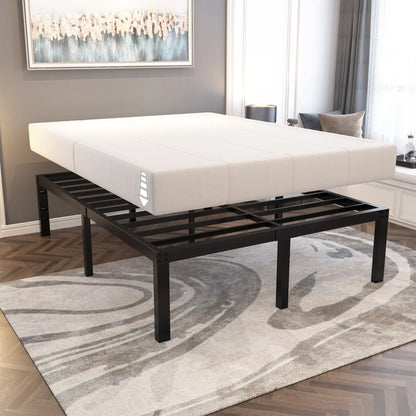yookare 18" 4000lbs Heavy Duty Platform Metal Bed Frame, Queen