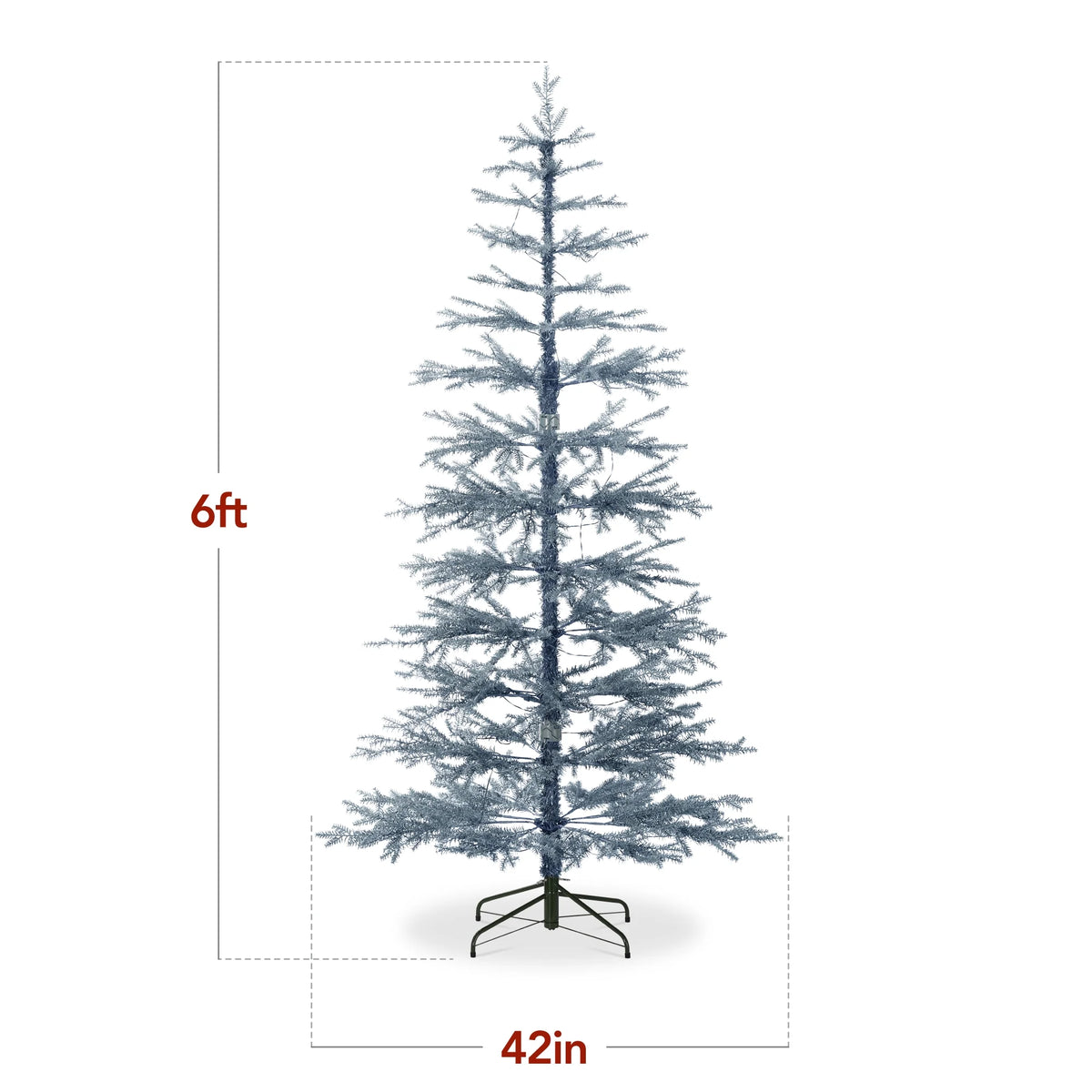 Best Choice Products 4.5ft Pre-Lit Sparse Christmas Tree w/ 100 2-in-1 LED Lights, Cordless Connection, Metal Stand