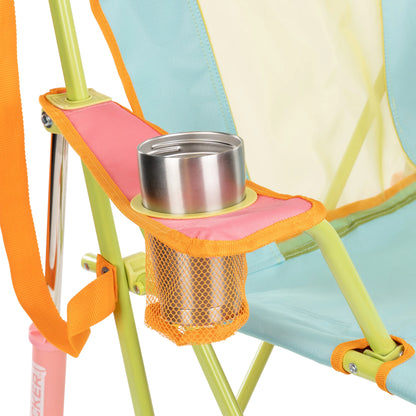 GCI Outdoor Comfort Pro Rocker Foldable Rocking Camp Chair, Blush