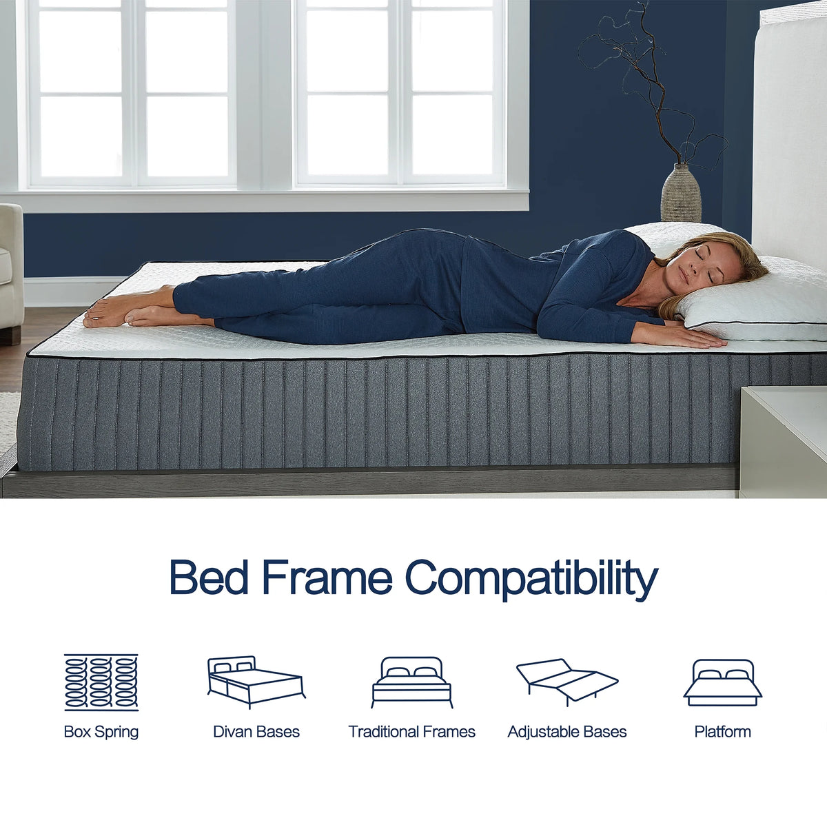 Cole & Rye ArticSky 12" Premium Hyper Cooling Gel Memory Foam Hybrid Mattress with Bonus Pillows, Queen