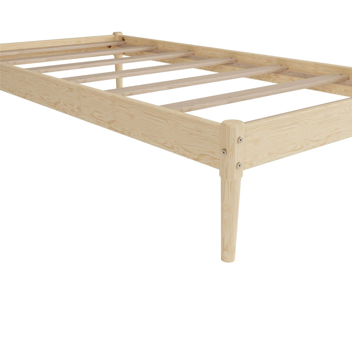 DHP Lorriana 14" Solid Pine Wood Platform Bed Frame, Twin Size, Natural
