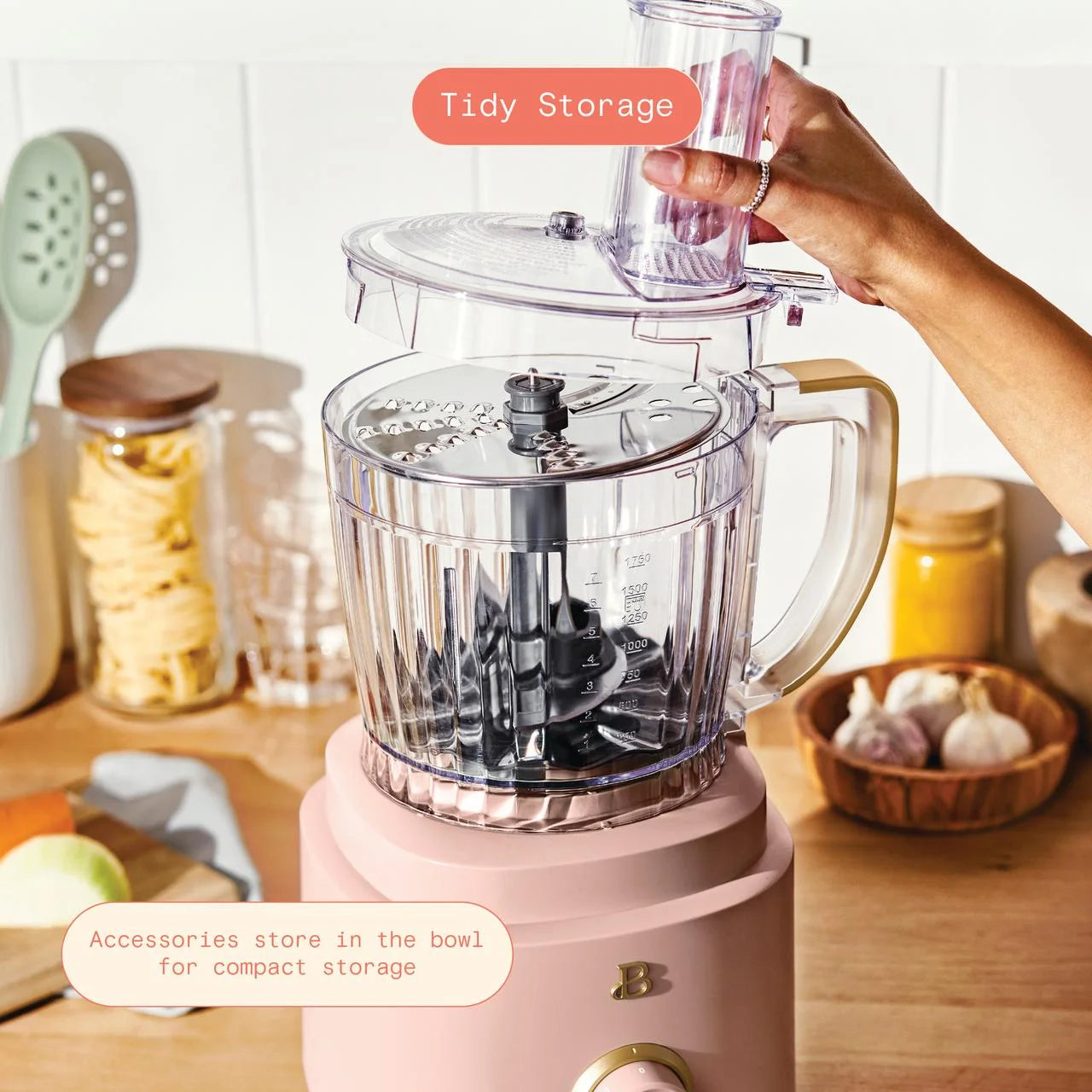 Beautiful 10-Cup Food Processor with Accessories, White Icing by Drew Barrymore