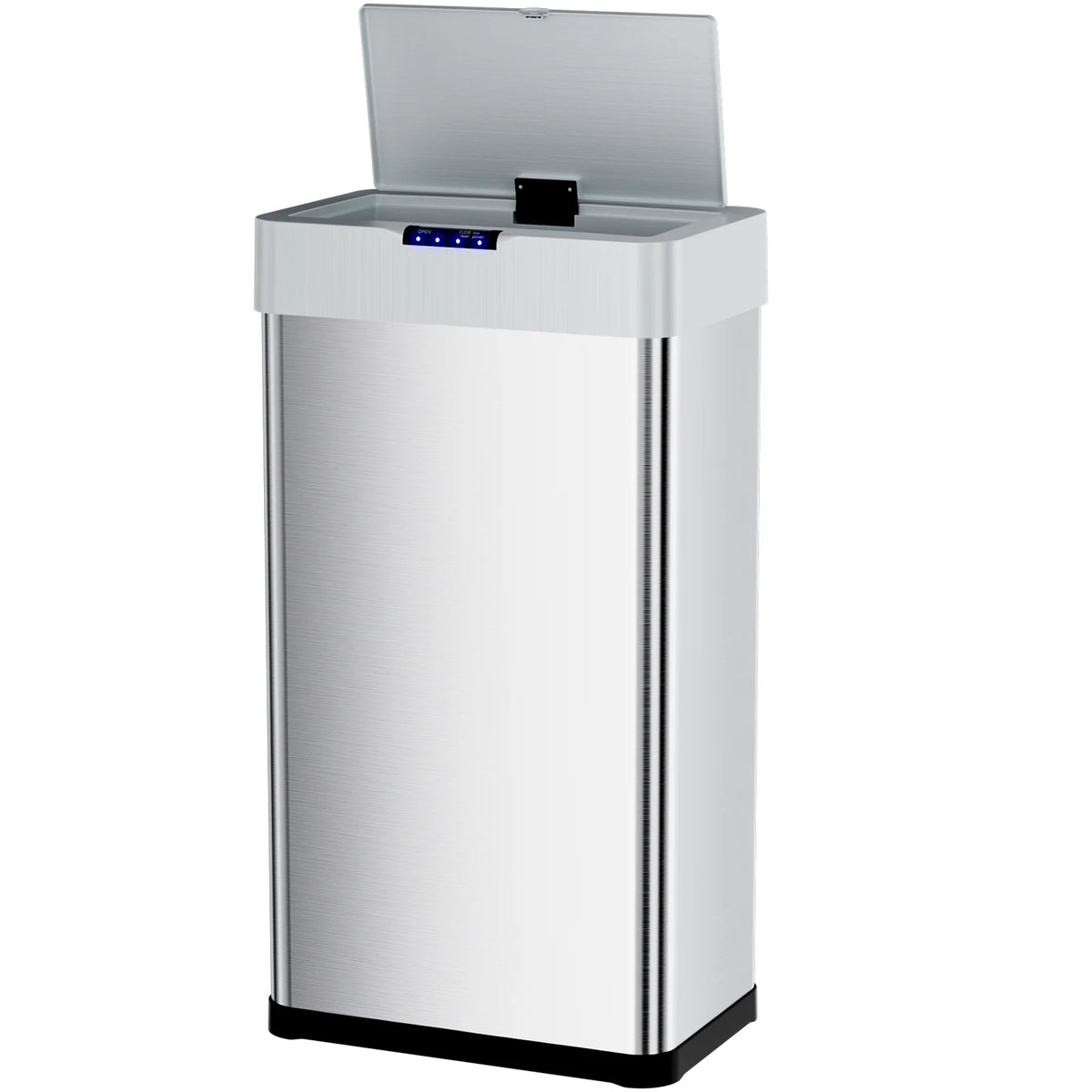 LAZY BUDDY 60 Liter / 16 Gallon Stainless Steel Motion Sensor Trash Can for Kitchen, Bathroom, Rectangular
