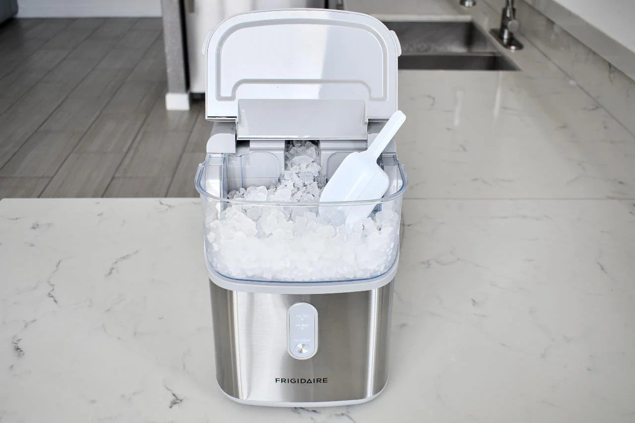 Frigidaire, 33 Lbs. Nugget Ice Maker, Black Stainless Steel, EFIC228