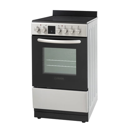 Equator 20" Electric Cooking Range 4 Ceramic Burner CONVECTION OVEN+AIR FRYER SS