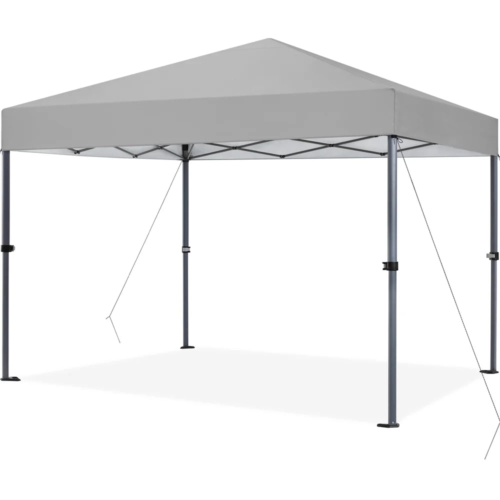 Topeakmart 12x12ft Commercial Pop-up Canopy Tent with Adjustable Height for Outdoor, White