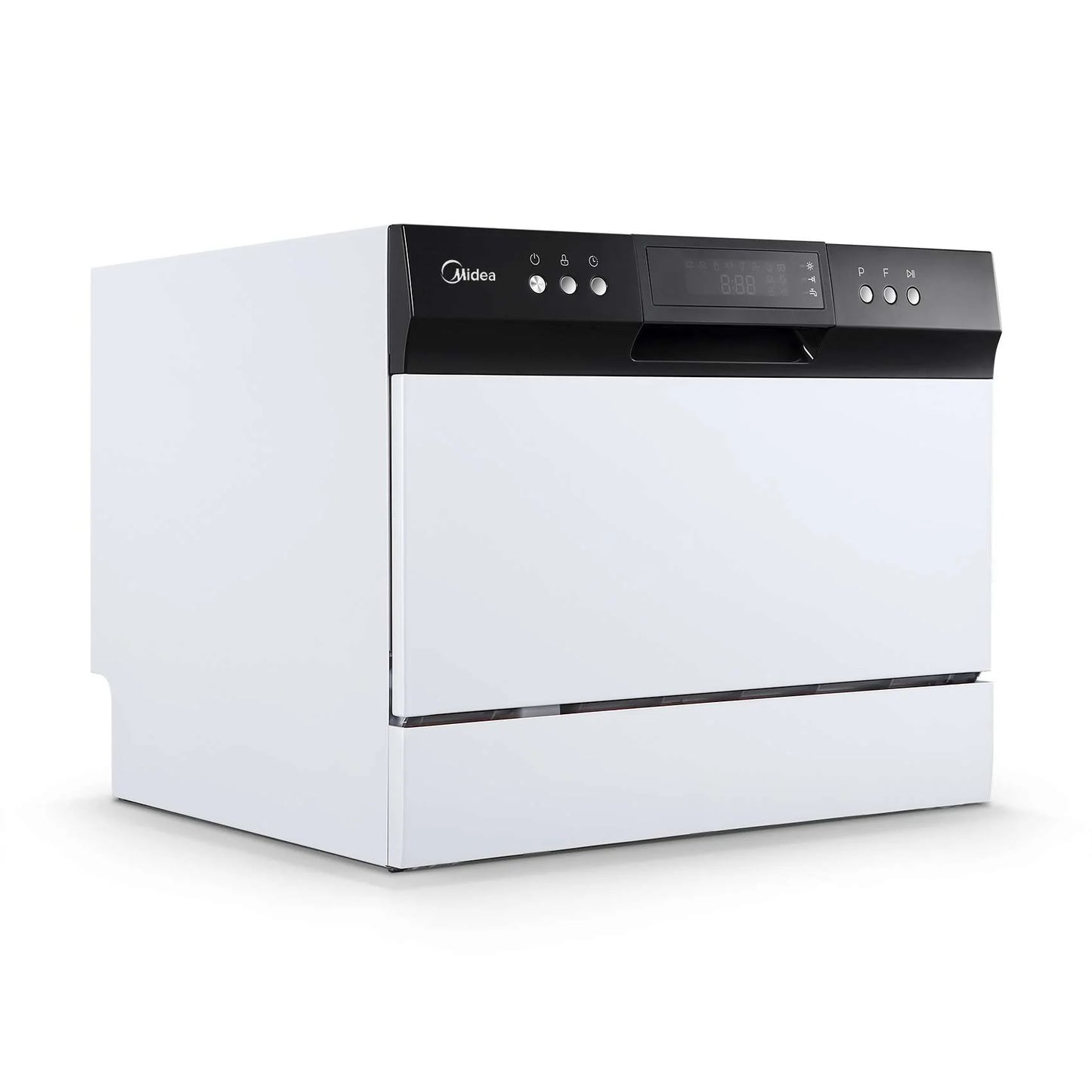 Midea Portable Countertop Dishwasher, 6 Place Settings, 8 Programs, White, MDC22P1AWW, New