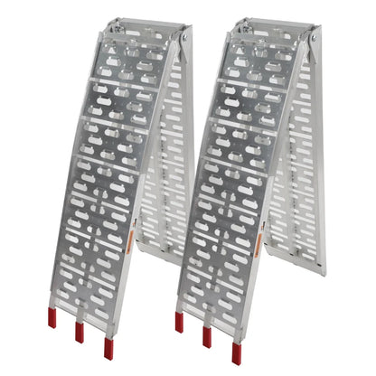 UBesGoo Pair 7.5' Aluminum Lawnmower ATV Motorcycle Truck Loading Ramp 1500lb Capacity